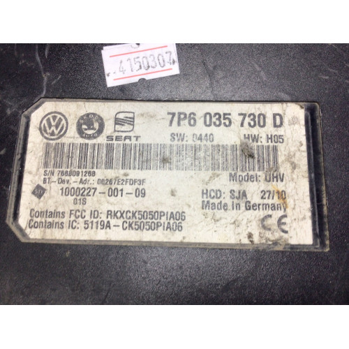 Volkswagen Seat Skoda Bluetooth Modülü 7P6035730D