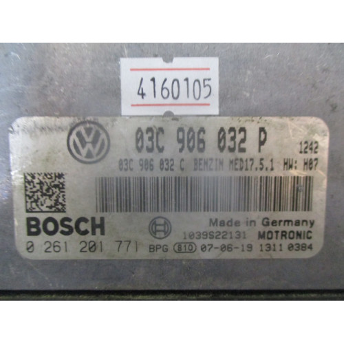 Volkswagen Golf Jetta Motor Beyni Med17.5.1 0261201771 03C906032P