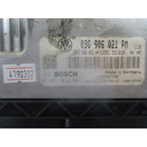 Volkswagen Golf 1.9 Motor Beyni EDC16U34 0281014061 03G906021PM