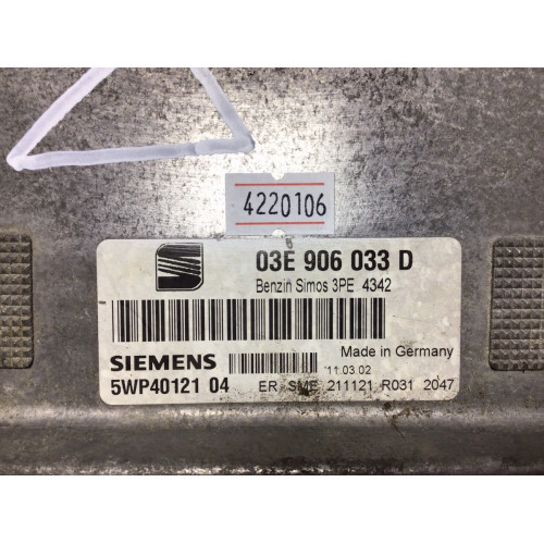 Seat Ibiza 1.2 Motor Beyni SIMOS3PE 5WP4012104 03E906033D