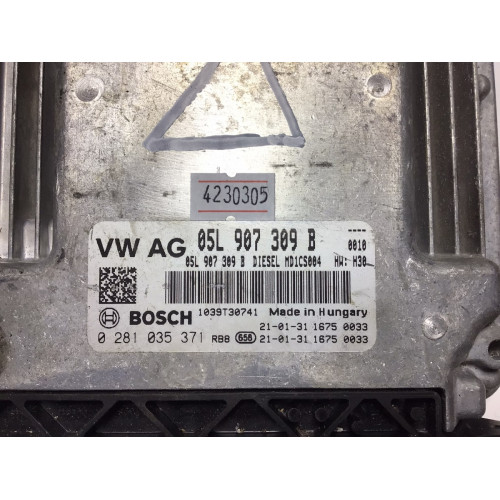 Audi A4 A5 A6 2.0TDI Motor Beyni 0281035371 05L907309B MD1CS004
