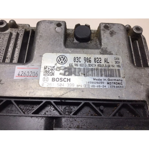 Volkswagen Golf 2.0 Motor Beyni 03C906022AL 0261S04399 MED17.5.20