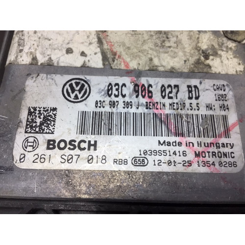 Volkswagen Jetta Golf 1.4 Motor Beyni 0261S07018 03C906027BD