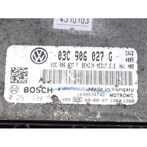Volkswagen Scirocco Golf 1.4 Motor Beyni 0261S04348 03C906027G MED17.5.5