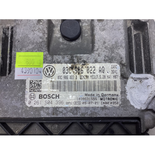Volkswagen Golf Seat Toledo 1.4 Motor Beyni 03C906022AQ 0261S04396 MED17.5.20 HW:H07