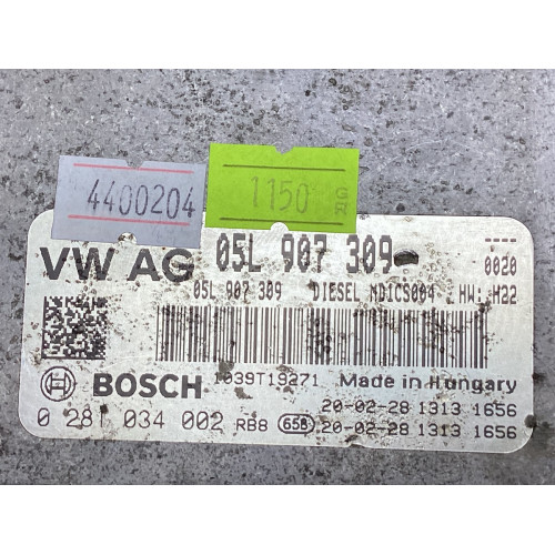 Audi A6 2.0 TDI Motor Beyni 0281034002 05L907309 MD1CS004