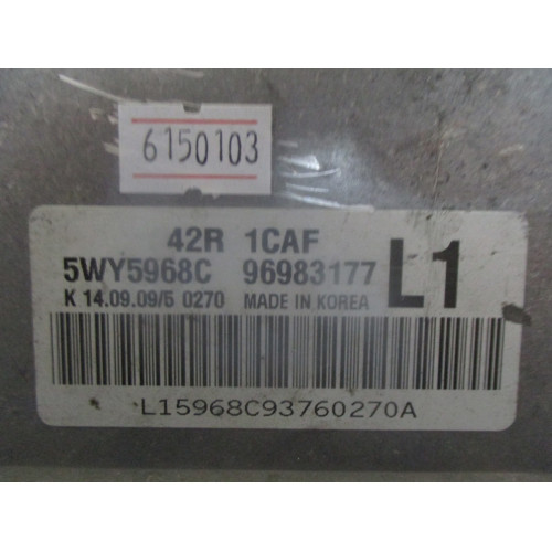 Chevrolet Aveo Engine Computer 5WY5968C 96983177