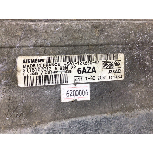 Ford Fiesta MK6 Motor Beyni SIM22 S118107012A 4S61-12A650-EA