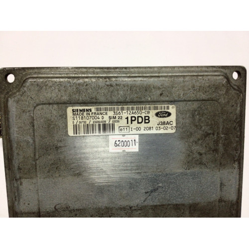 Ford Fiesta 1.2 Motor Beyni SIM22 S118107004D 3S61-12A650-CB 1PDB