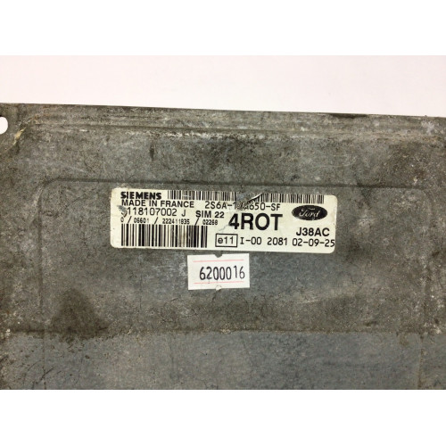 Ford Fiesta 1.4 Motor Beyni SIM22 S118107002J 2S6A-12A650-SF 4ROT