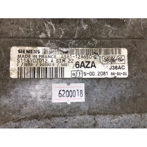 Ford Fiesta MK6 Motor Beyni SIM22 S118107012A 4S61-12A650-EA