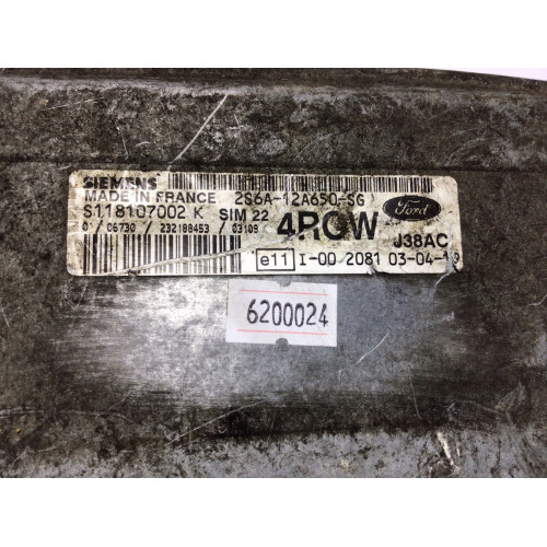 Ford Fiesta 1.4 Motor Beyni SIM22 S118107002K 2S6A-12A650-SG 4ROW