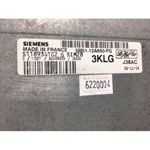 Ford Focus 1.6 Motor Beyni 5M51-12A650-FG S118934102G SIM28