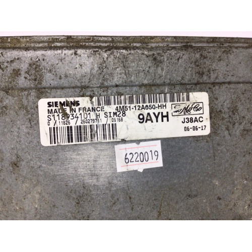 Ford Focus 1.6 Motor Beyni SIM28 S118934101H 4M51-12A650-HH 9AYH