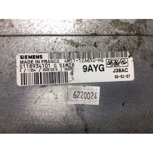 Ford Focus Motor Beyni SIM28 S118934101G 4M51-12A650-HG