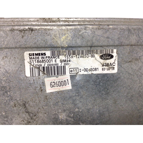Ford Ka Motor Beyni S118685001E SIM24 1S5X-12A650-BD