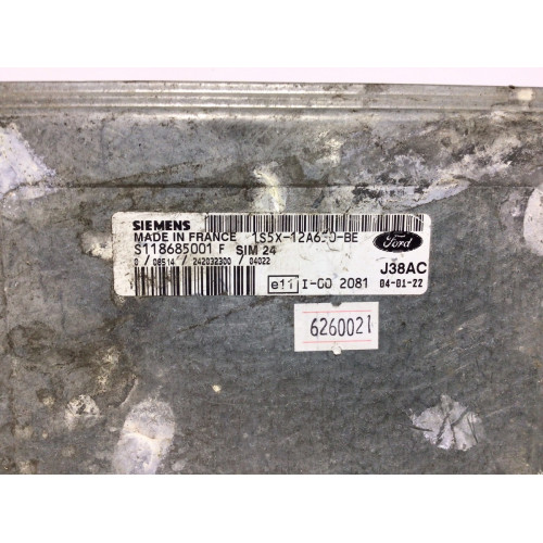 Ford Ka Motor Beyni S118685001F SIM24 1S5X-12A650-BE