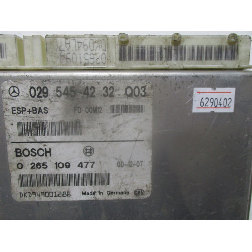 Mercedes W168 A160 Esp Bas Beyni 0265109477 0295454232