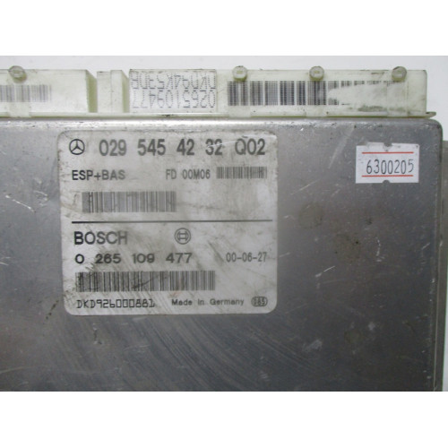 Mercedes W168 A160 Esp Bas Beyni 0265109477 0295454232