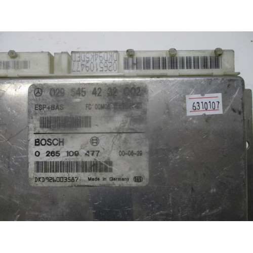 Mercedes W168 A160 Esp Bas Beyni 0265109477 0295454232