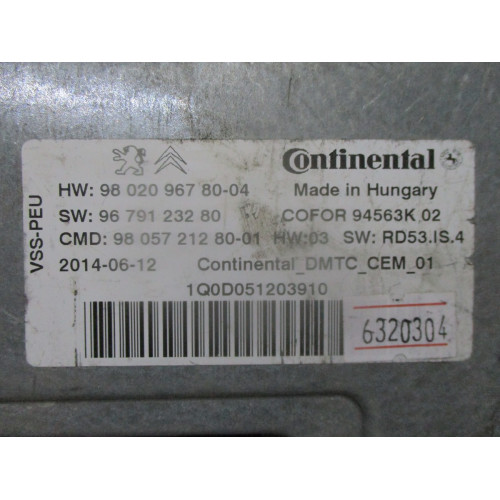 Citroen C4 Start Stop Beyni 9802096780-04 9805721280-01 9679123280