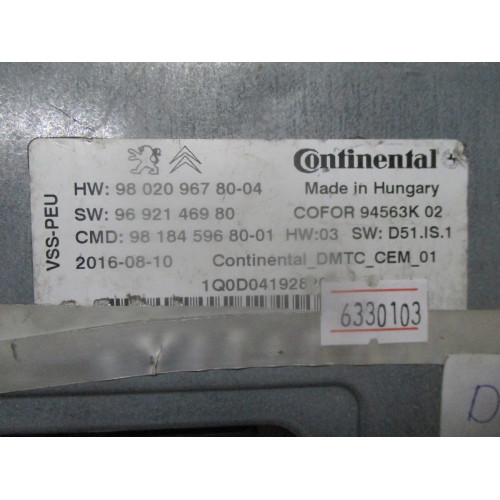 Citroen C4 Start Stop Beyni 9802096780-04 9805721280-01 9679123280