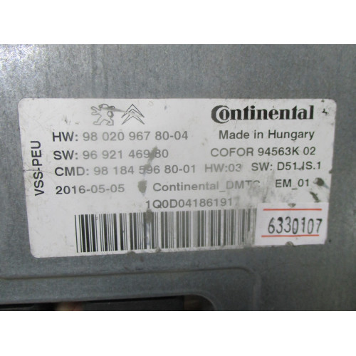 Citroen C4 Start Stop Beyni 9802096780-04 9805721280-01 9679123280