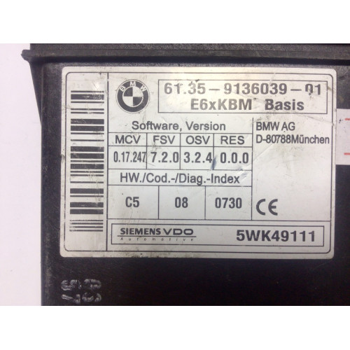 BMW E60 M5 Konfor Beyni 61.35-9136039-01