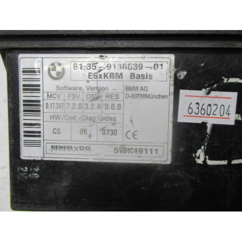 BMW E60 M5 Konfor Beyni 61.35-9136039-01