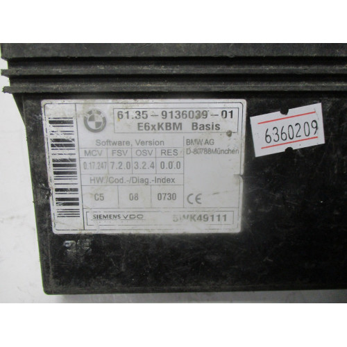 BMW E60 M5 Konfor Beyni 61.35-9136039-01 5WK49111 