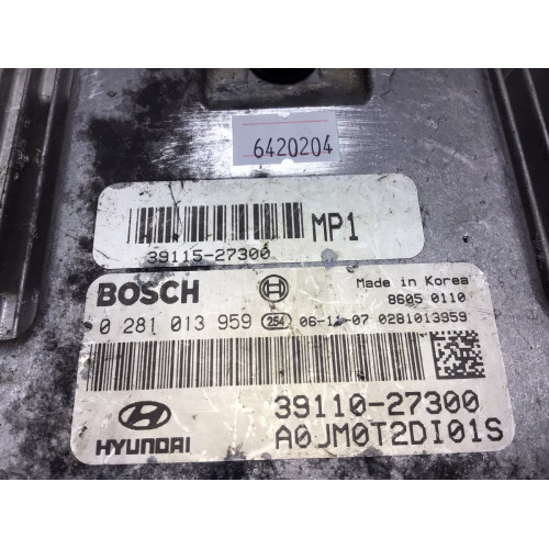Hyundai Tucson Motor Beyni 0281013959 39110-27300 39115-27300