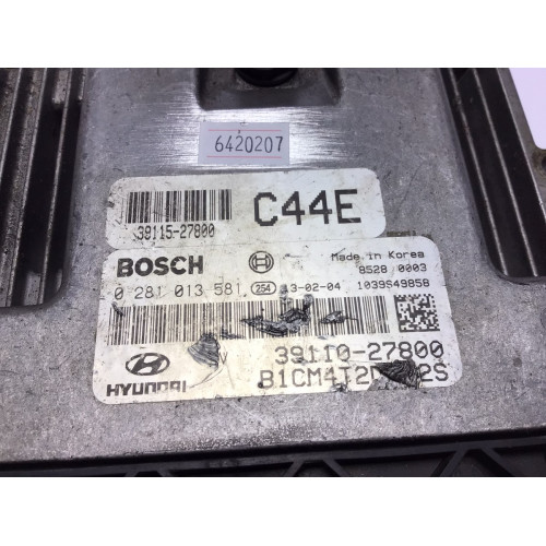 Kıa Hyundaı Motor Beyni 0281013581 39110-27800 39115-27800