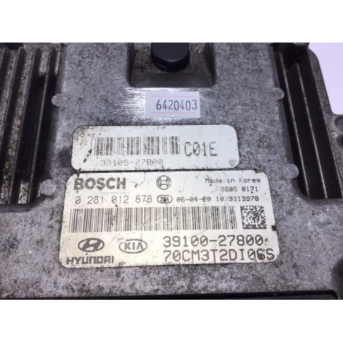 Hyundai Santa Fe Motor Beyni 0281012878 39100-27800 39105-27800