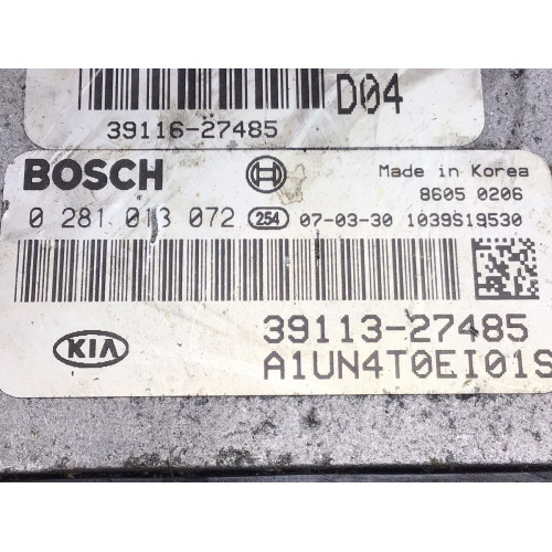 Kia Carens 2.0 Motor Beyni 0281013072 39113-27485