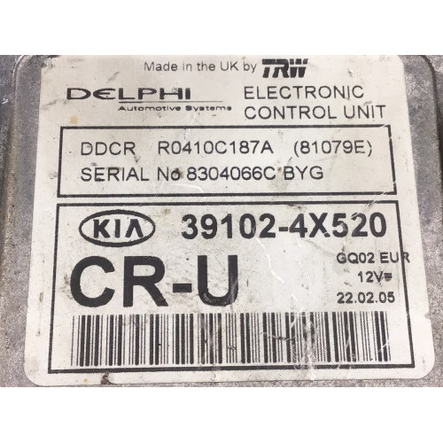 Kia Carnival 2.9 Motor Beyni 39102-4X520 R0410C187A