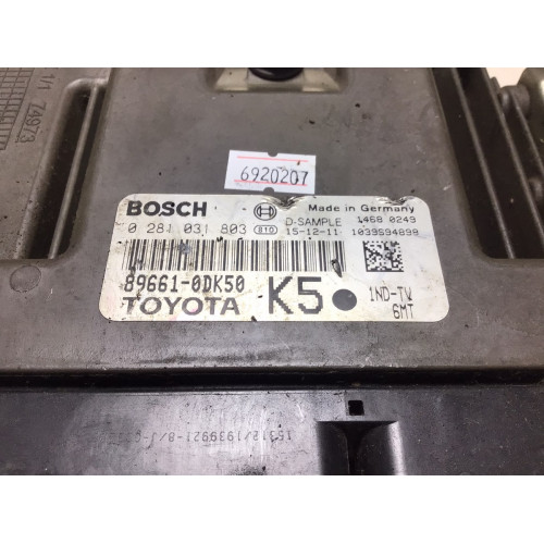 Toyota Yaris 1.4 Motor Beyni 0281031803 89661-0DK50 K5