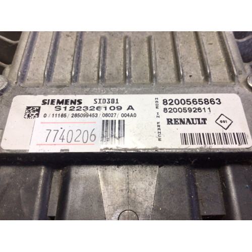 Renault Megane 1.5 DCI Motor Beyni S122326109A 8200565863 8200592611 SID301