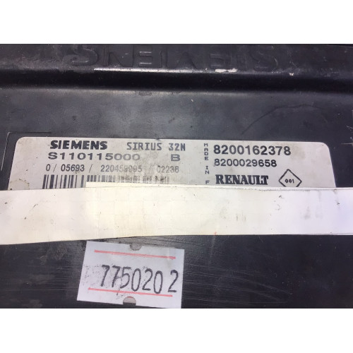 Renault Clio 1.2 Motor Beyni S110115000B 8200162378 8200029658 SIRIUS32N
