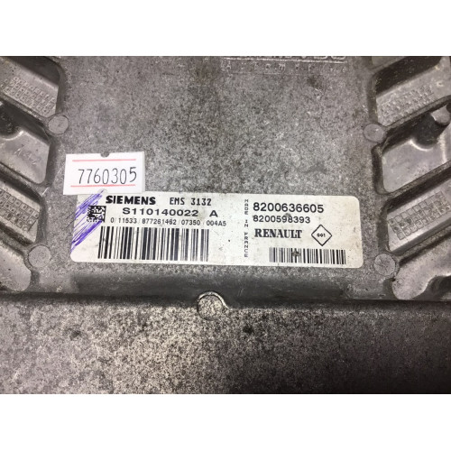 Renault Motor Beyni EMS3132 S110140022A 8200636605 8200598393 