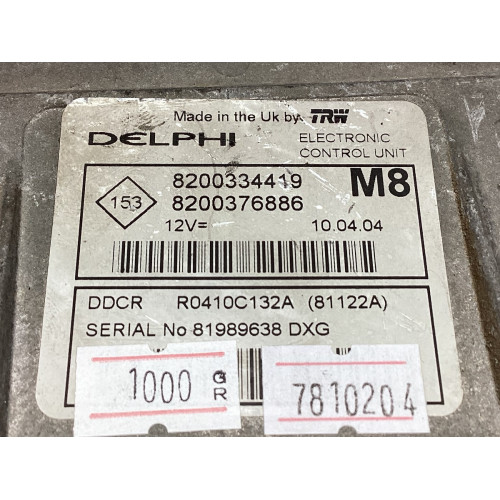 Renault Megane Scenic 1.5 DCİ Motor Beyni 8200334419 8200376886 R0410C132A DDCR