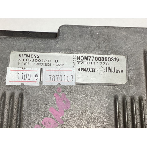 Renault Megane 1.6 Motor Beyni S115300120B 7700860319 7700111770