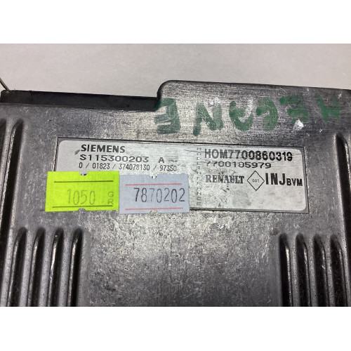 Renault Megane 1.6 Motor Beyni S115300203A HOM7700860319 7700105979