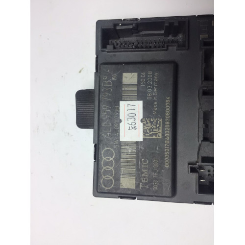 Audi Q7 Ön Sol Yan Kapı Kontrol Kontrol Beyni 4L0959793B 4L0959793B