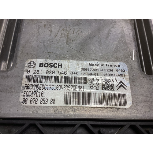 Citroen Berlingo 1.6 Motor Beyni Komple Seti 0281030546 EDC17C10 9807885980 9819849680