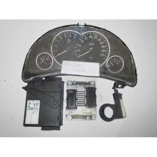 0261208253 55352622 Opel Corsa C 1.2 Motor Beyni Komple Seti