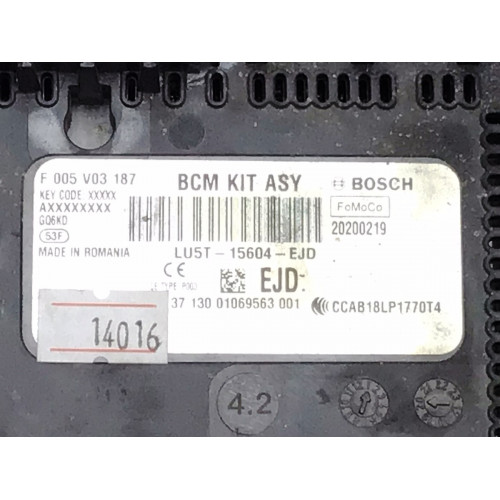 Ford Fiesta Puma Sigorta Body Beyni LU5T-15604-EJD 20200219 F005V03187