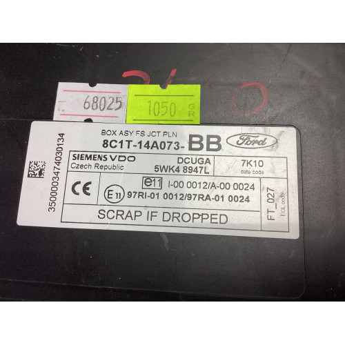 Ford Transit BCM Sigorta Body Beyni 8C1T-14A03-BB 5WK48947L